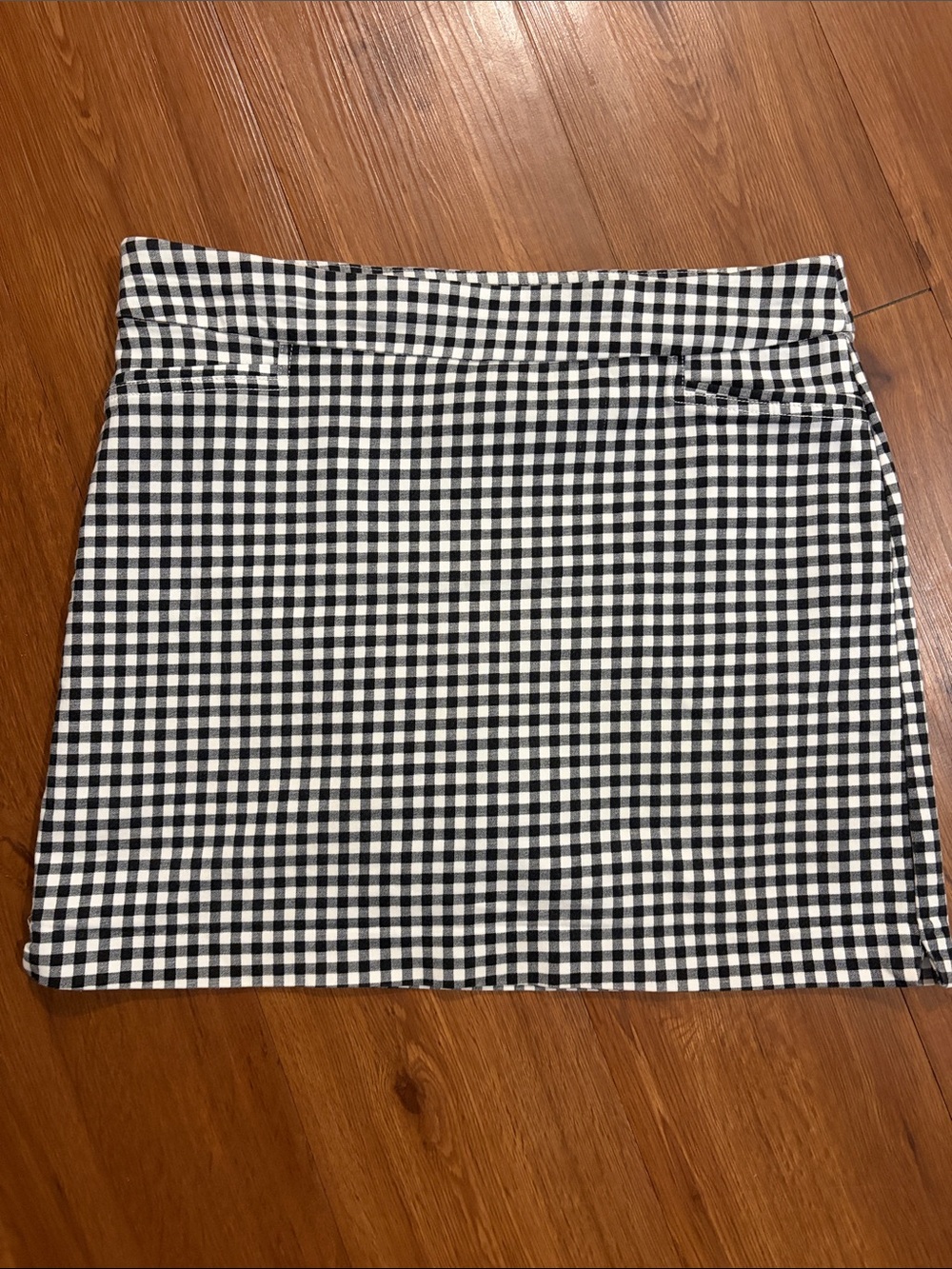 Black & White Gingham Mini Skirt - Classic Check Print